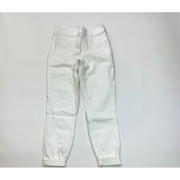 Spanx 20229 Distressed Skinny Jean Women M Tummy Control Stretch High Rise White